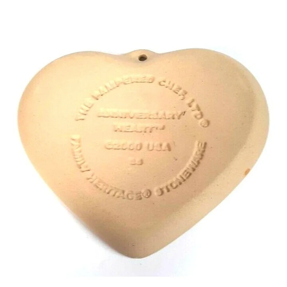 Vintage Brown Bag Cookie Art & Pampered Chef Stoneware Heart Cookie Mold Set